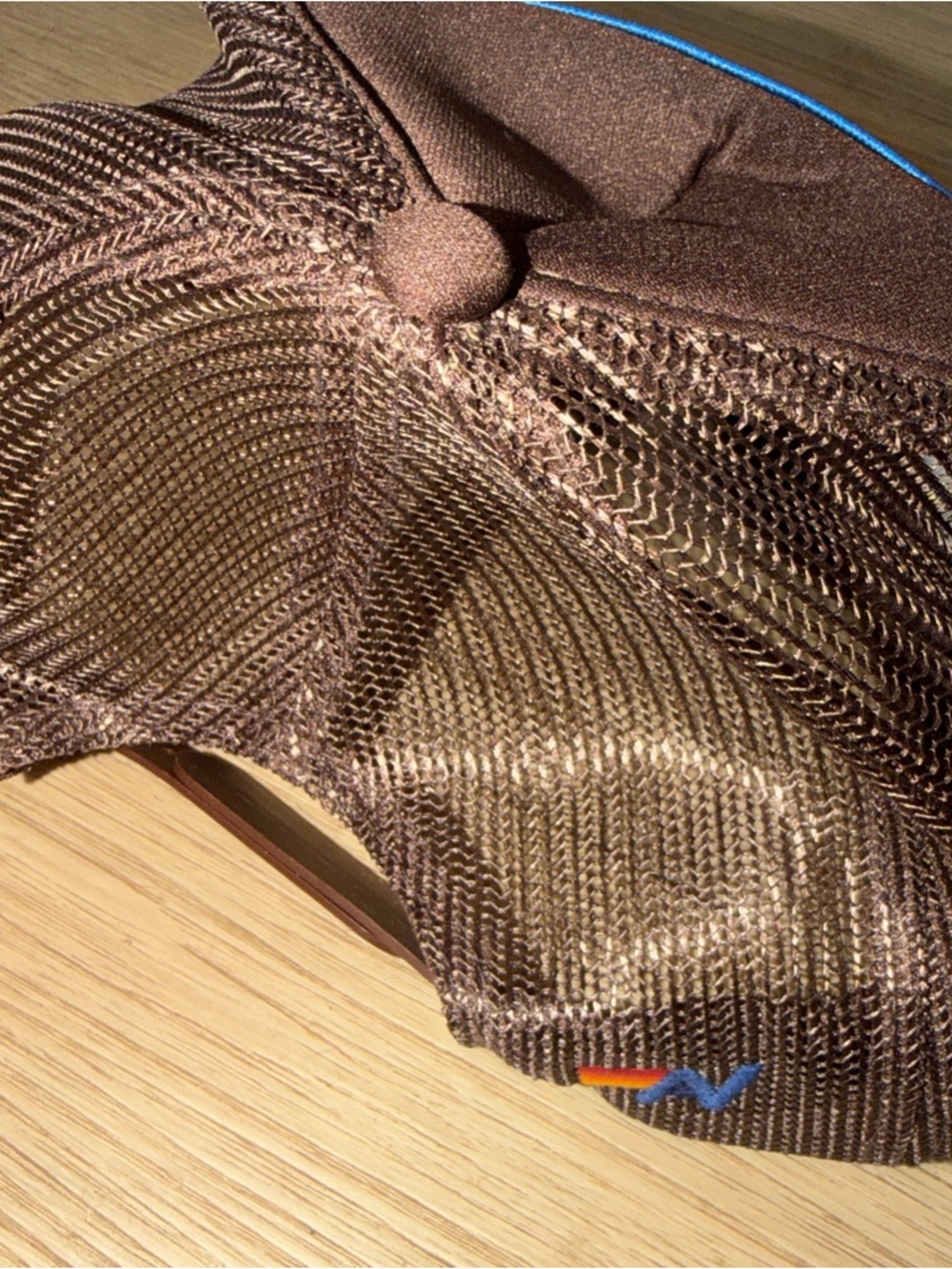 Aviator Nation Hat Snap Back Brown Trucker Rope Mesh Rainbow Patch Adjustable - Picture 3 of 4